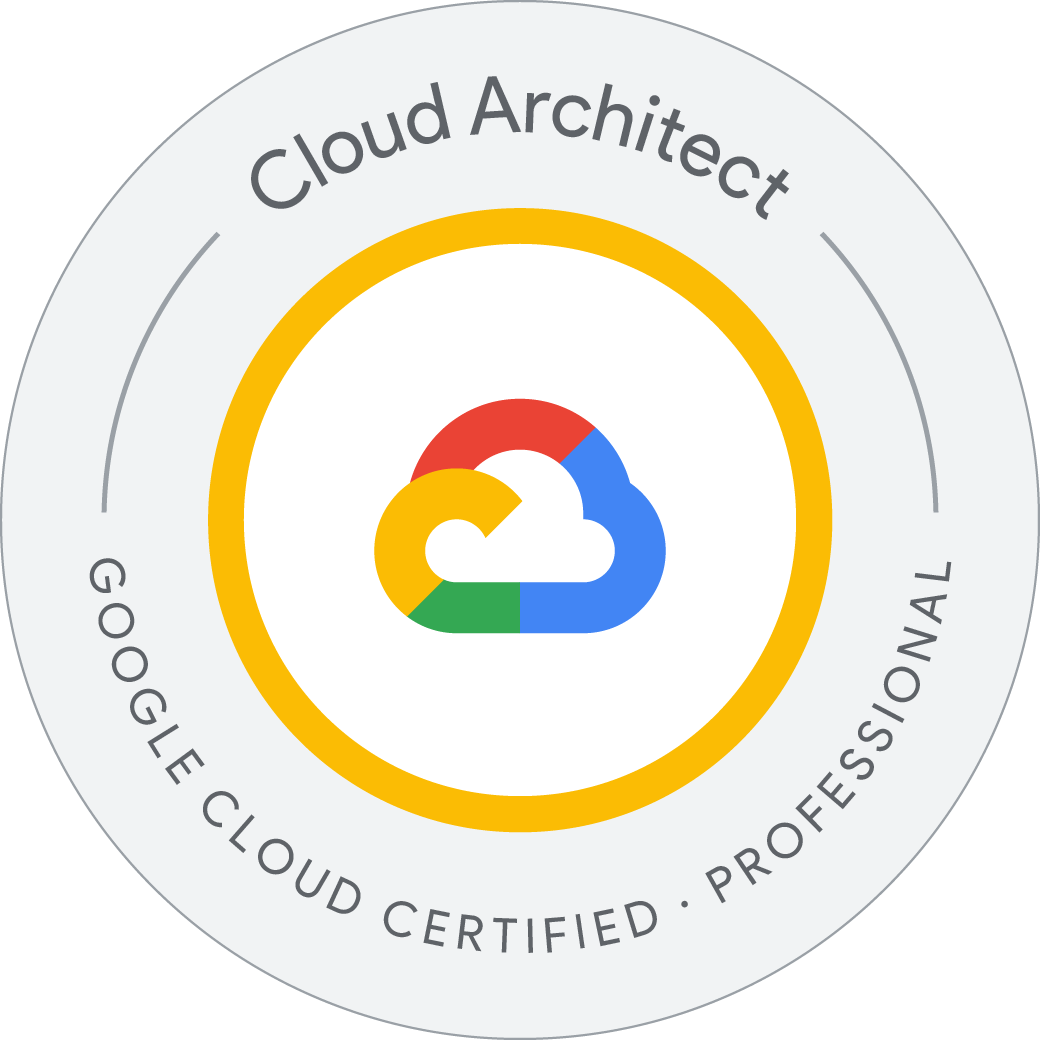 Professional Cloud Architect certification badge